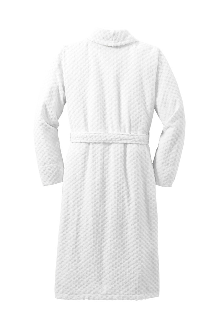 Checkered Terry Shawl Collar Robe - Image 2