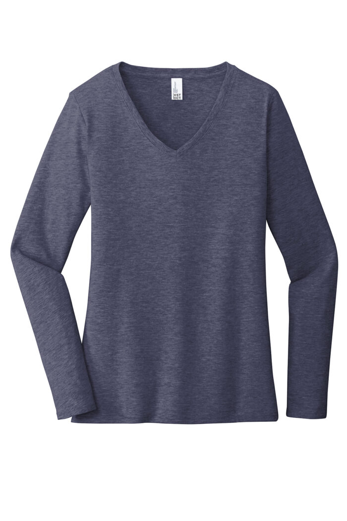 Ladies District Tee Long Sleeve V-Neck - Image 4