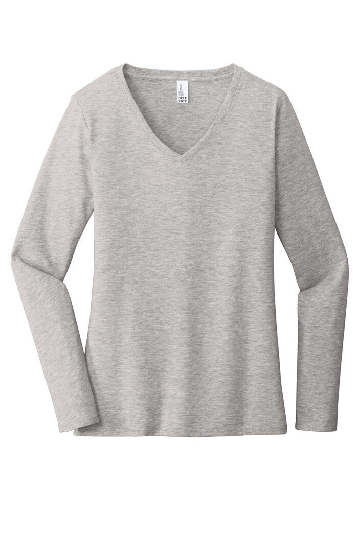 Ladies District Tee Long Sleeve V-Neck - Image 3