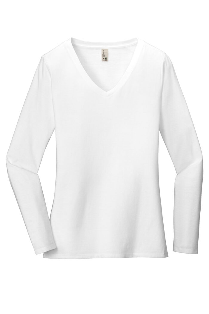 Ladies District Tee Long Sleeve V-Neck - Image 6