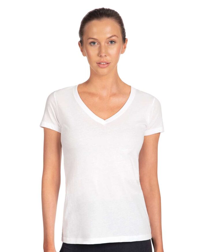 Next Level Ladies’s Ideal V-Neck Tee - Image 5